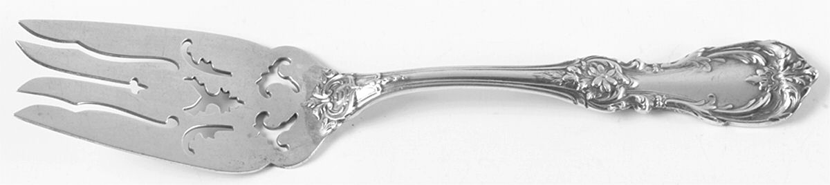 Burgundy (Sterling, 1949, No Monograms) Medium Solid Cold Meat Serving Fork by Reed & Barton-1