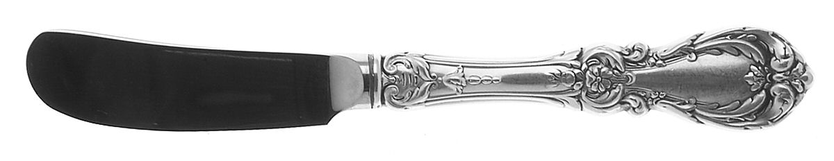 Burgundy (Sterling, 1949, No Monograms) Butter Spreader Hollow Hdl-Paddle/Stainless Blade by Reed & Barton-1