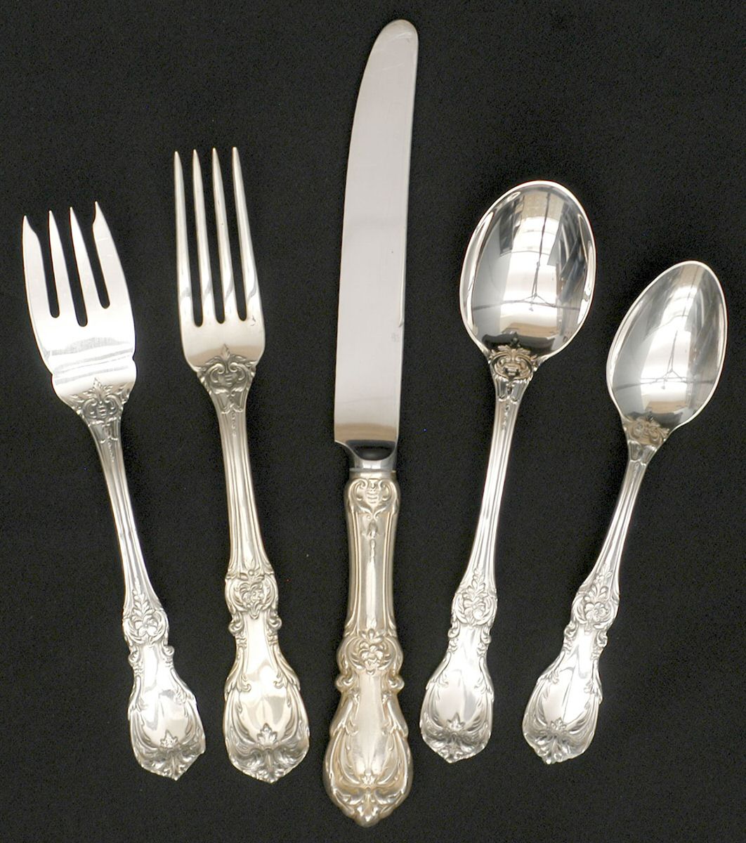 Burgundy (Sterling, 1949, No Monograms) 5 Piece Place Size Setting by Reed & Barton-1