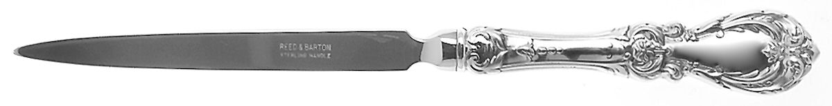 Burgundy (Sterling, 1949, No Monograms) Letter Opener with Stainless Blade by Reed & Barton-1