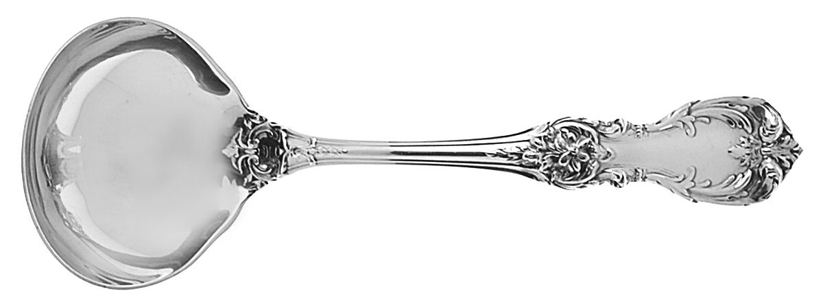 Burgundy (Sterling, 1949, No Monograms) Solid Gravy Ladle by Reed & Barton-1