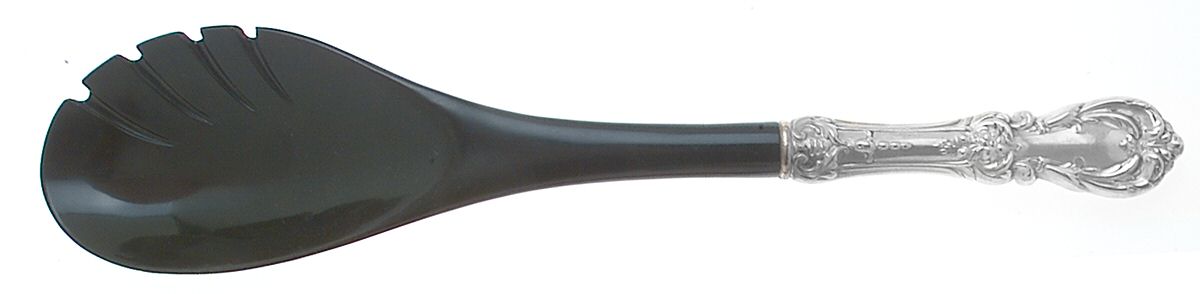 Burgundy (Sterling, 1949, No Monograms) Salad Serving Fork with Plastic Prongs by Reed & Barton-1