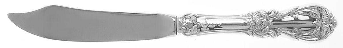 Burgundy (Sterling, 1949, No Monograms) Individual Fish Knife with Stainless Blade by Reed & Barton-1