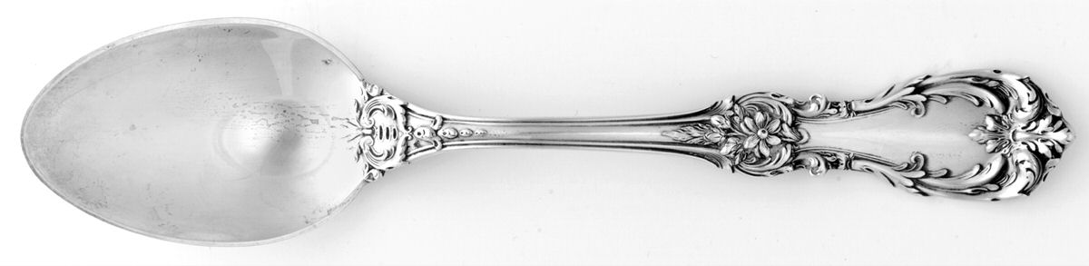 Burgundy (Sterling, 1949, No Monograms) Dessert/Oval Soup Spoon by Reed & Barton-1