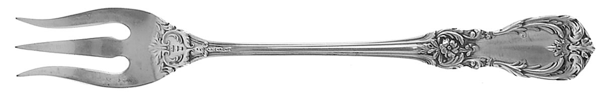 Burgundy (Sterling, 1949, No Monograms) Short Handle Pickle/Olive Fork by Reed & Barton-1