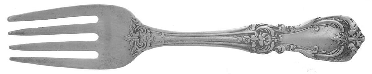 Burgundy (Sterling, 1949, No Monograms) Baby Fork by Reed & Barton-1
