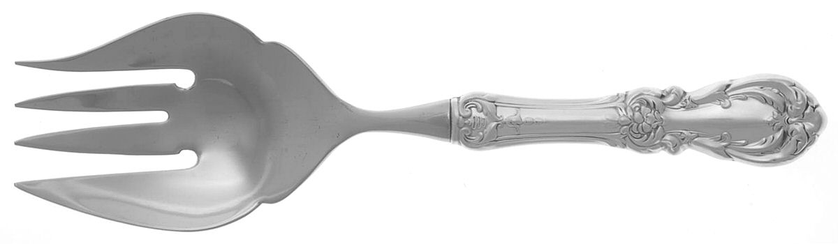 Burgundy (Sterling, 1949, No Monograms) Serving Fork with Stainless Tines by Reed & Barton-1
