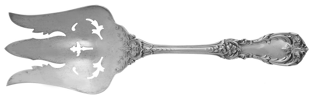 Burgundy (Sterling, 1949, No Monograms) Solid Salad Serving Fork by Reed & Barton-1