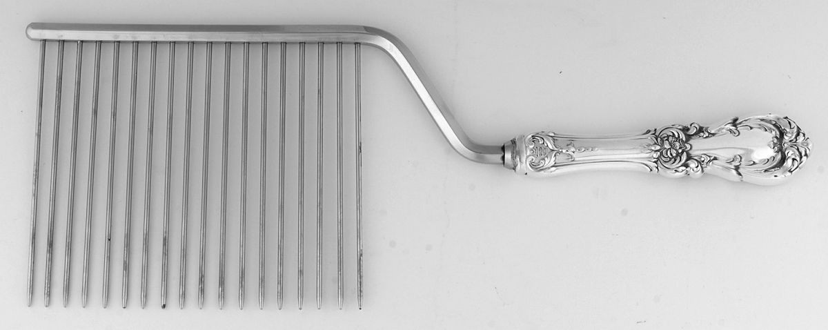 Burgundy (Sterling, 1949, No Monograms) Cake Breaker with Silverplate Prongs by Reed & Barton-1