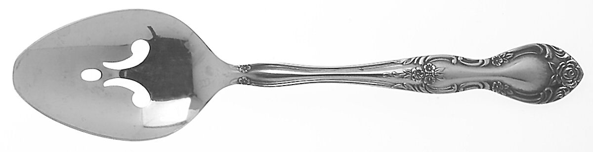 Candace-Andrea (Stainless) Pierced Tablespoon (Serving Spoon) by Reed & Barton-1
