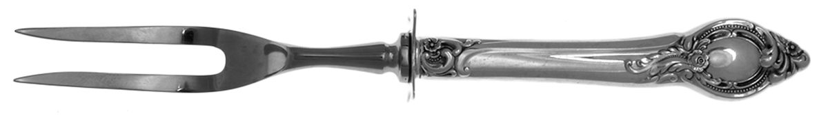 Cameo (Sterling, 1959) Small Carving Fork W/Sterling Guard by Reed & Barton-1
