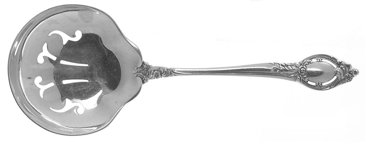 Cameo (Sterling, 1959) Solid Bon Bon Spoon with Pierced Bowl by Reed & Barton-1