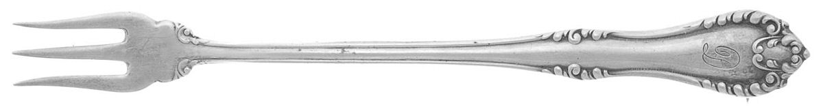 Carlton (Silverplate, 1896) Monogram Cocktail/Seafood Fork by Reed & Barton-1