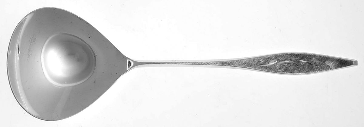 Cellini-Engraved (Sterling, 1967) Solid Smooth Casserole Spoon by Reed & Barton-1