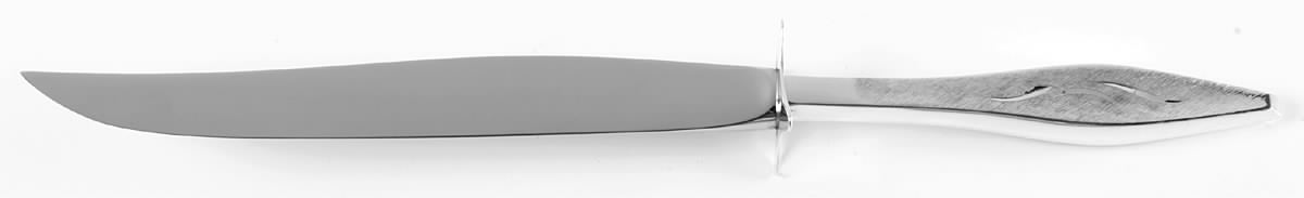 Cellini-Engraved (Sterling, 1967) Large Stainless Blade Roast Carving Knife by Reed & Barton-1