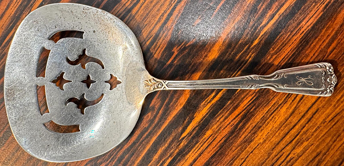 Chambord (Sterling) Solid Bon Bon Spoon with Pierced Bowl by Reed & Barton-1