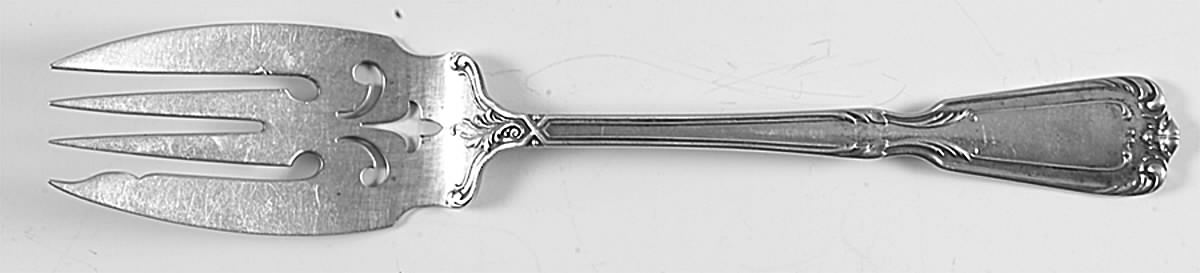 Chambord (Sterling) Small Solid Cold Meat Serving Fork by Reed & Barton-1