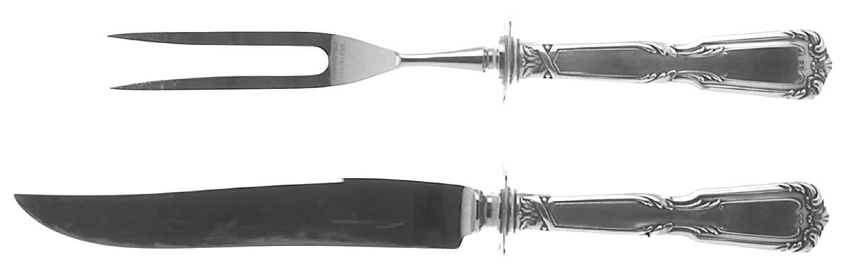 Chambord (Sterling) Small Stainless Blade 2-Piece Steak Carving Set by Reed & Barton-1