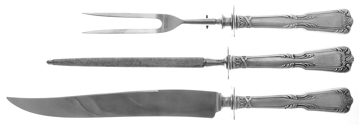 Chambord (Sterling) (3 Pc)Carving Set-Lg Stnbl/Roast w/Sterling Guard by Reed & Barton-1