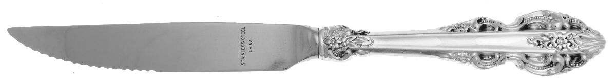 Chambord (Silverplate, 1985) Steak Knife Individual Hollow, Serrate HC by Reed & Barton-1