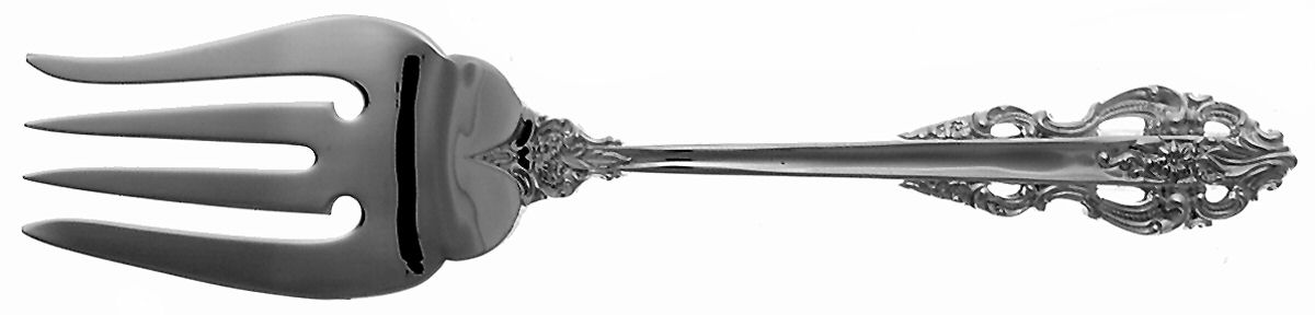 Chambord (Silverplate, 1985) Medium Solid Cold Meat Serving Fork by Reed & Barton-1