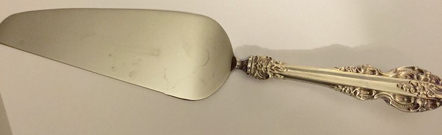 Chambord (Silverplate, 1985) Pie & Cake Server with Stainless Blade by Reed & Barton-1