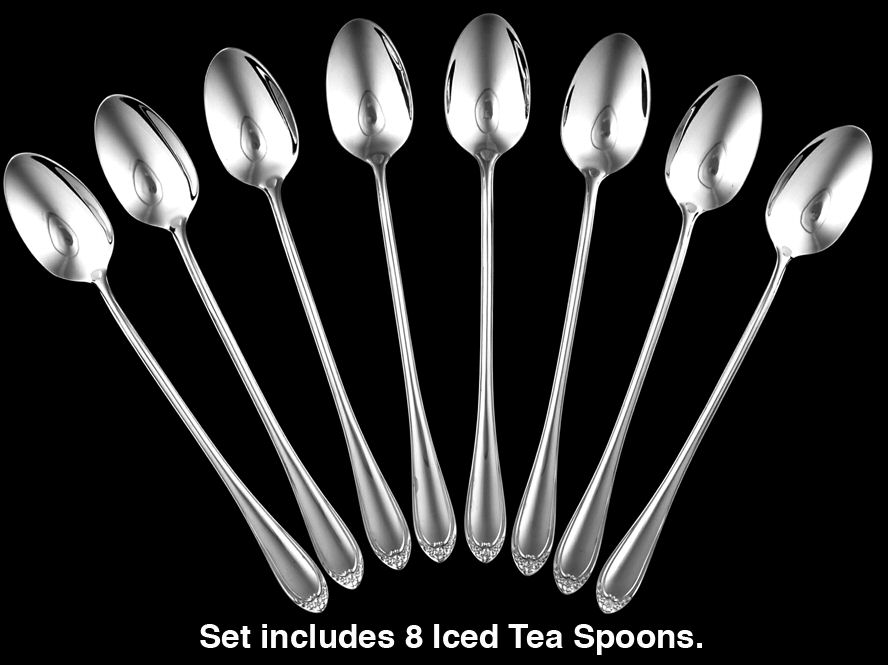 Chapel (Silverplate, 1985) Iced Tea Spoon - Set of 8 by Reed & Barton-1