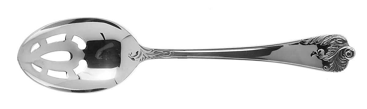 Chardonnay (Stainless, 1988) Pierced Tablespoon (Serving Spoon) by Reed & Barton-1