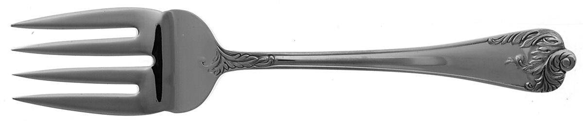 Chardonnay (Stainless, 1988) Medium Solid Cold Meat Serving Fork by Reed & Barton-1