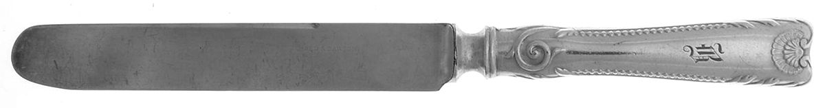 Clarendon (Silverplate, 1890) Monogramed Old French Hollow Knife by Reed & Barton-1
