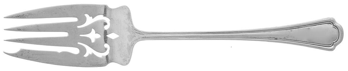 Clovelly (Sterling, 1912) Medium Solid Cold Meat Serving Fork by Reed & Barton-1