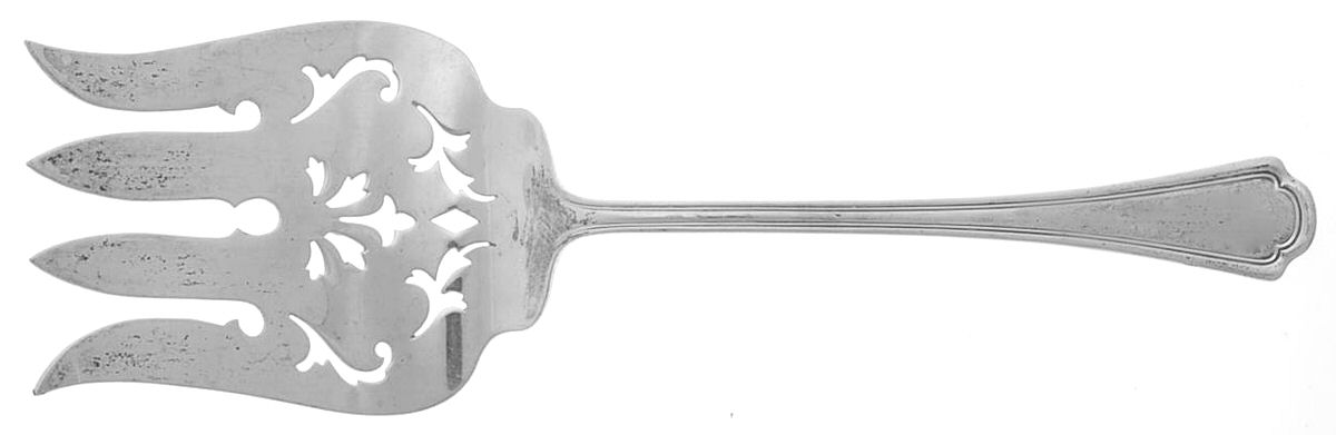 Clovelly (Sterling, 1912) Large Solid Fish Serving Fork by Reed & Barton-1