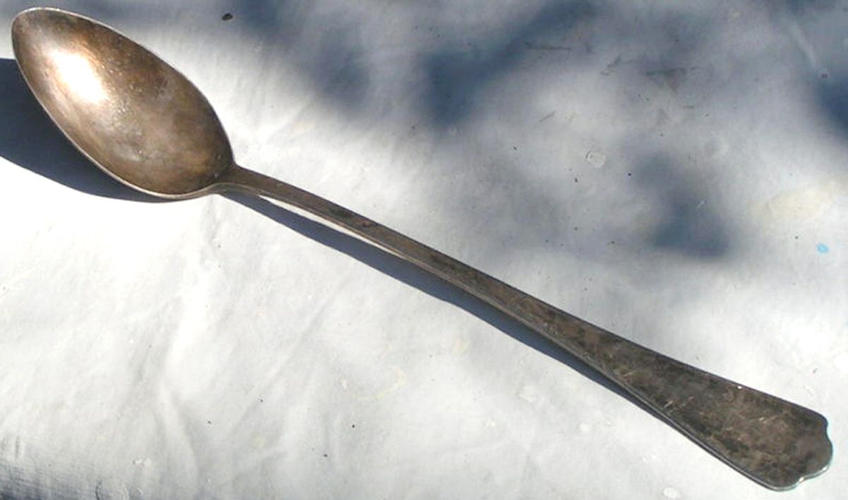 Clovelly (Silverplate, 1920) Large Solid Dressing Spoon by Reed & Barton-1