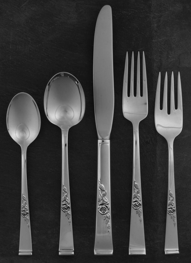 Classic Rose (Sterling, 1954) 5 Piece Place Size Setting by Reed & Barton-1