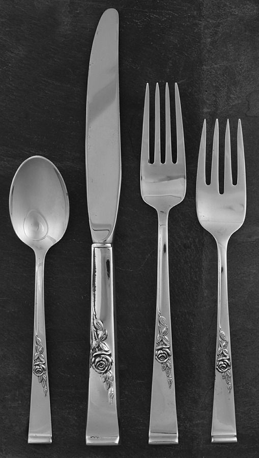 Classic Rose (Sterling, 1954) 4 Piece Place Size Setting by Reed & Barton-1