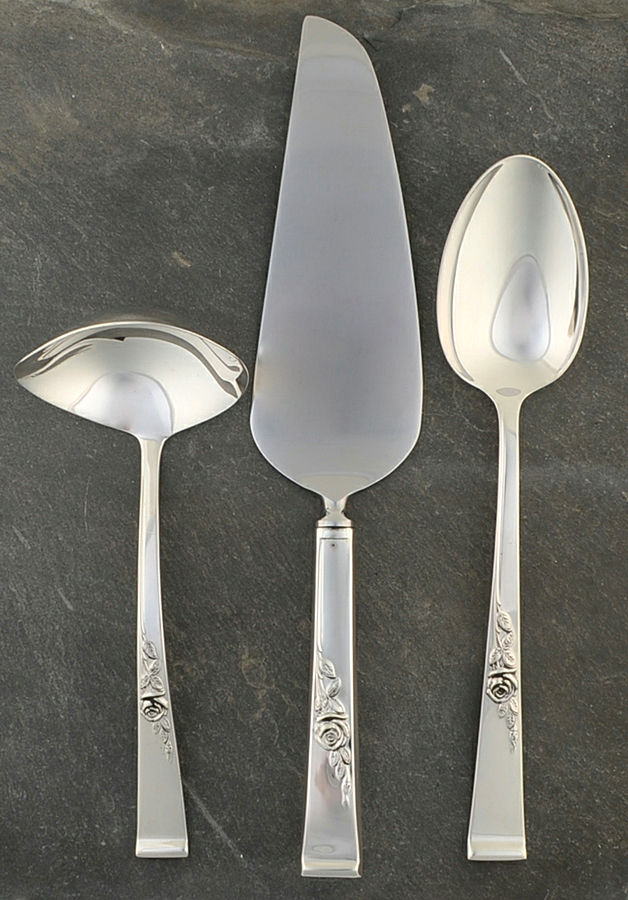 Classic Rose (Sterling, 1954) 3 Piece Completer Set by Reed & Barton-1