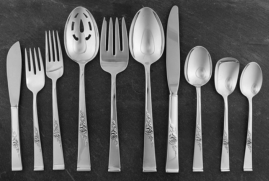 Classic Rose (Sterling, 1954) 45 Piece Place Size Starter Set by Reed & Barton-1