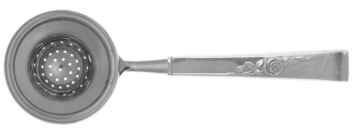 Classic Rose (Sterling, 1954) Tea Strainer Overcup Serving-Stainless Bowl HC by Reed & Barton-1