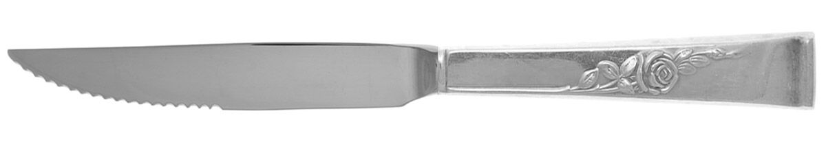 Classic Rose (Sterling, 1954) Steak Knife Individual Hollow, Serrate HC by Reed & Barton-1