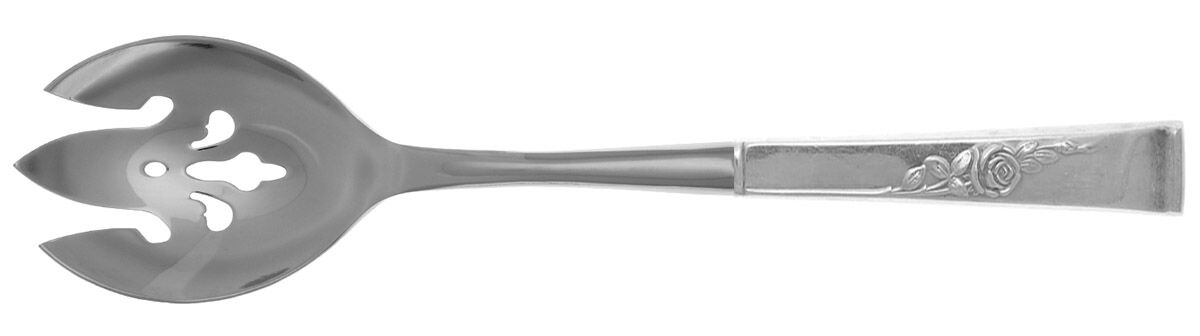 Classic Rose (Sterling, 1954) Salad Serving Fork with Stainless Prongs HC by Reed & Barton-1