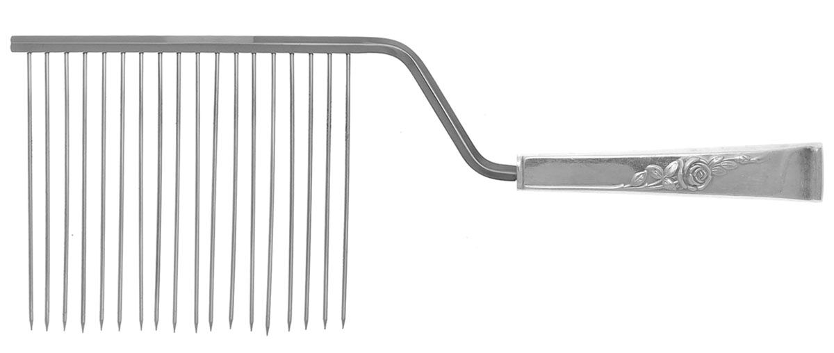 Classic Rose (Sterling, 1954) Cake Breaker with Silverplate Prongs HC by Reed & Barton-1
