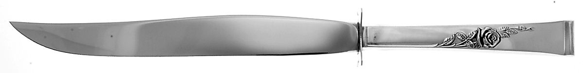 Classic Rose (Sterling, 1954) Large Stainless Blade Roast Carving Knife by Reed & Barton-1