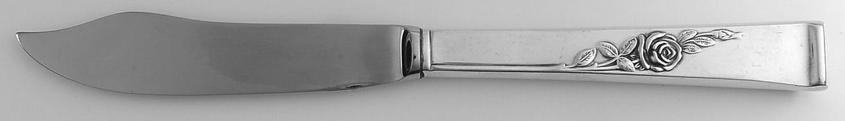 Classic Rose (Sterling, 1954) Individual Fish Knife with Stainless Blade by Reed & Barton-1