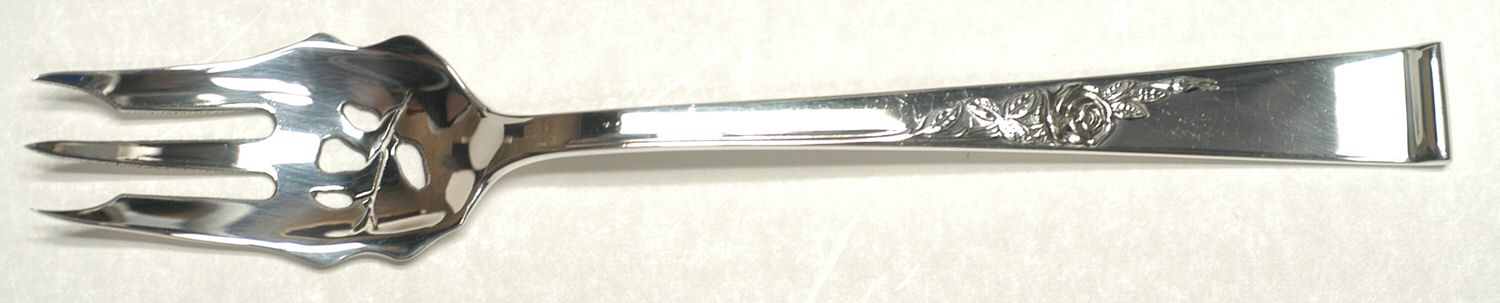 Classic Rose (Sterling, 1954) Pickle Fork Pierced with Short Handle HC by Reed & Barton-1