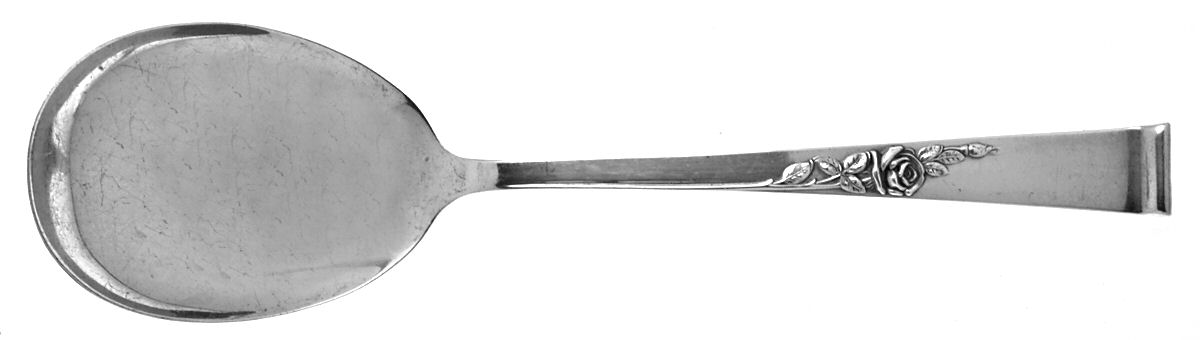 Classic Rose (Sterling, 1954) Solid Salad Serving Spoon by Reed & Barton-1