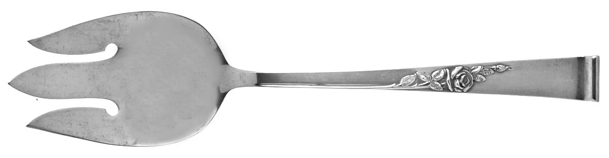 Classic Rose (Sterling, 1954) Solid Salad Serving Fork by Reed & Barton-1