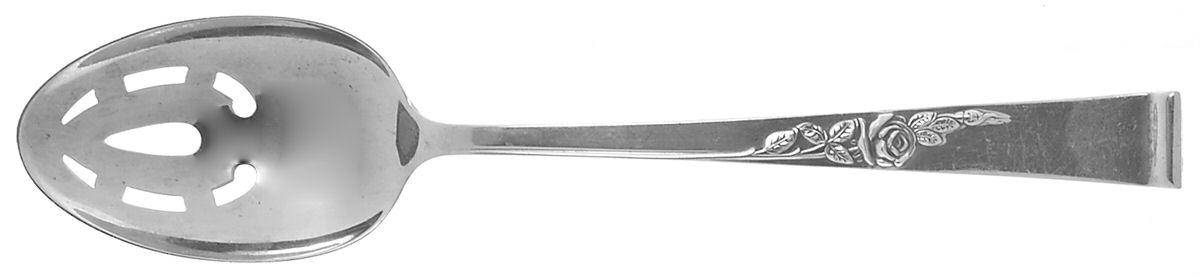 Classic Rose (Sterling, 1954) Pierced Tablespoon (Serving Spoon) by Reed & Barton-1