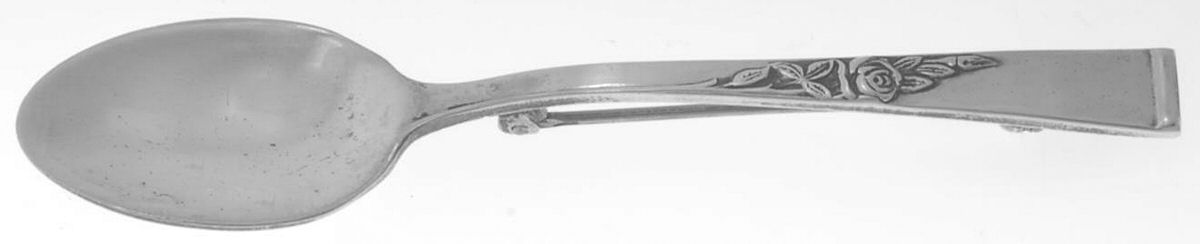 Classic Rose (Sterling, 1954) Lapel Pin by Reed & Barton-1
