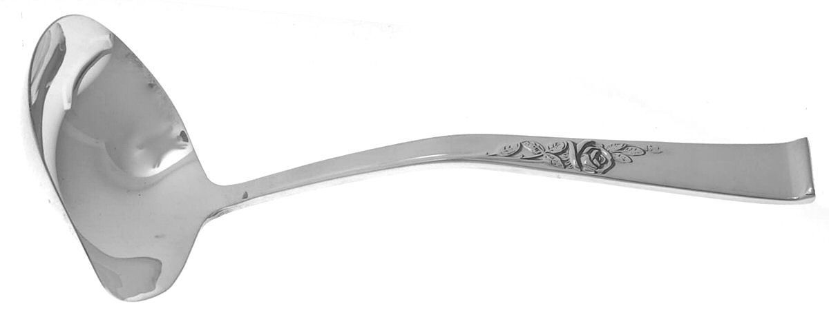 Classic Rose (Sterling, 1954) Solid Gravy Ladle by Reed & Barton-1