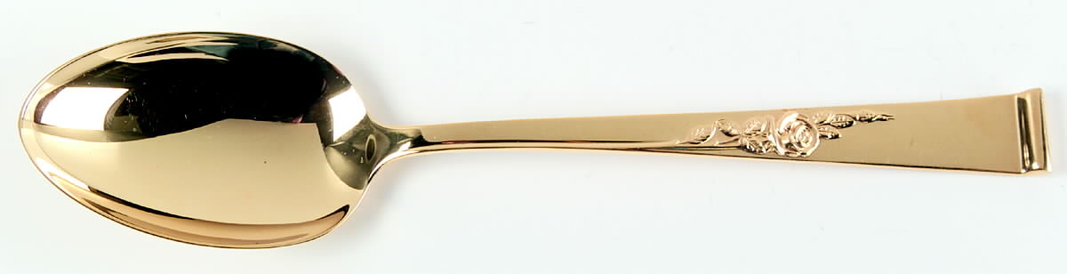 Classic Rose-Gold (Sterling, Gold Vermeil, 1954) Tablespoon (Serving Spoon) by Reed & Barton-1
